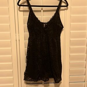 Black lace babydoll chemise size 2X